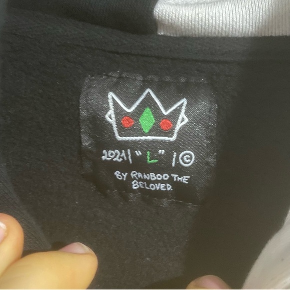 Ranboo Hoodie Sweatshirt Mens Large Black The Beloved Dream Crown Pullover - Picture 2 of 8